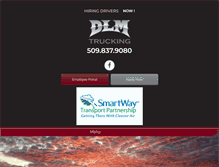 Tablet Screenshot of dlmtrucking.com